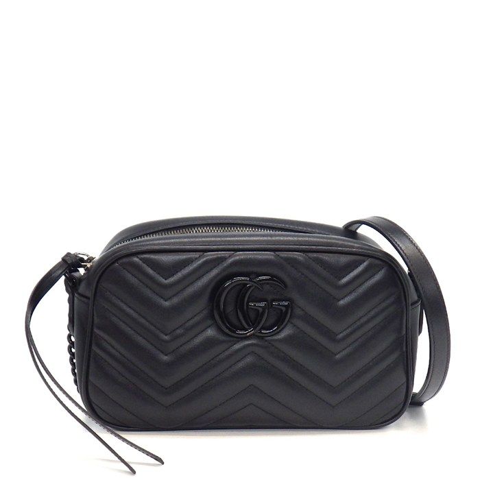 Gucci Shoulder Bag GG Marmont Small So Black Leather