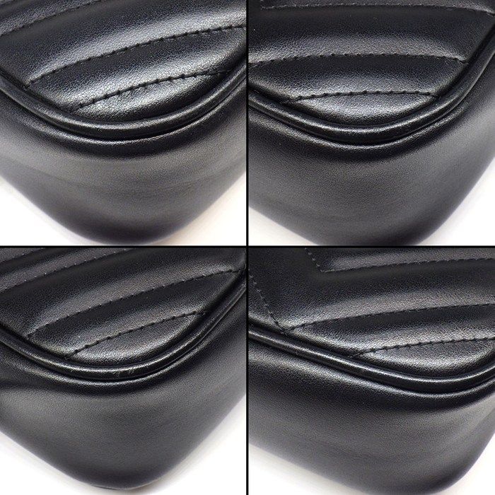 Gucci Shoulder Bag GG Marmont Small So Black Leather — view 7