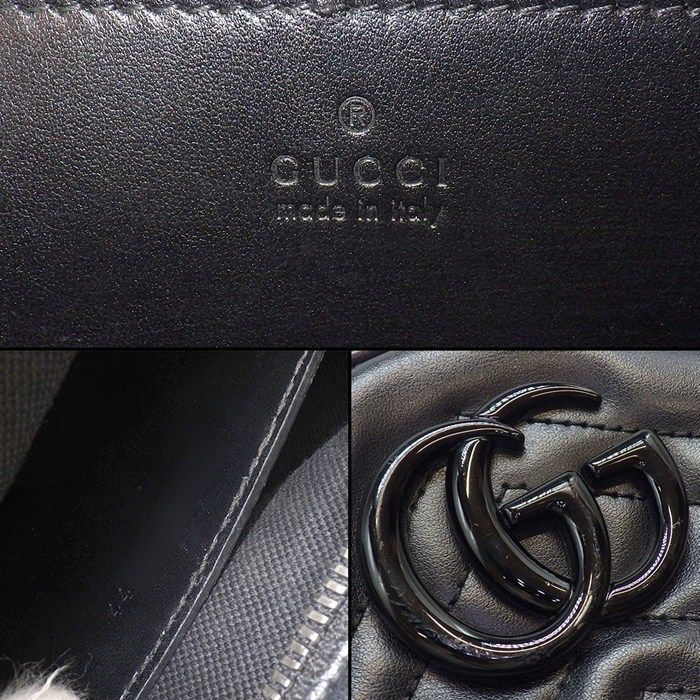Gucci Shoulder Bag GG Marmont Small So Black Leather — view 6