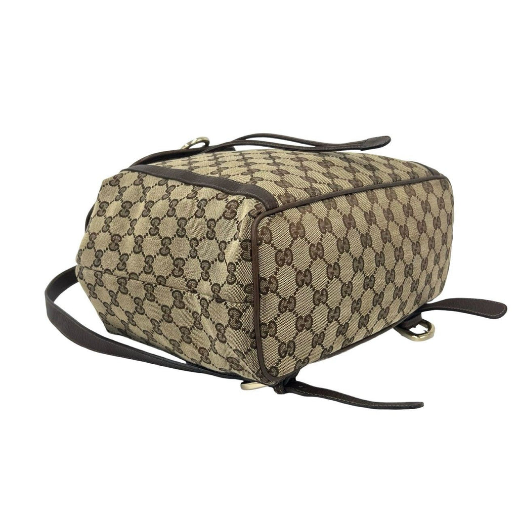 Gucci Abbey GG Canvas Leather Backpack Brown — view 7