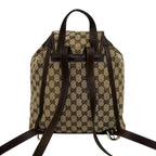 Gucci Abbey GG Canvas Leather Backpack Brown — view 3