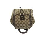 Gucci Abbey GG Canvas Leather Backpack Brown — view 4