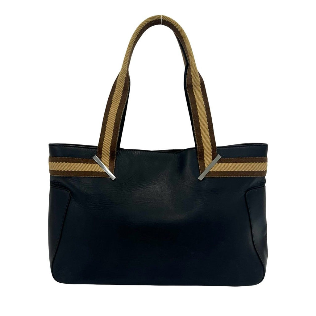 Gucci Sherry Line Leather Mini Tote Bag Black — view 3