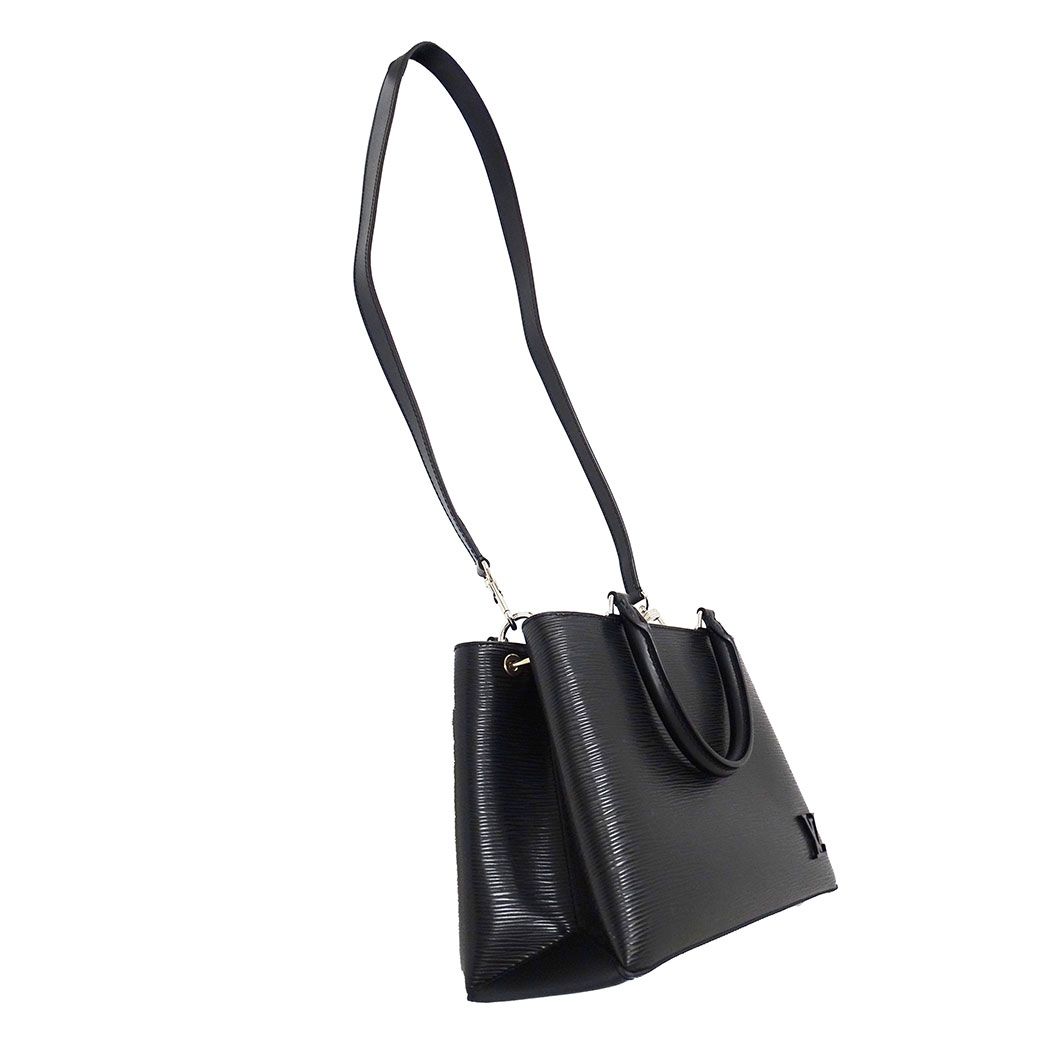 Louis Vuitton 2-Way Shoulder Bag Epi Leather Kleber PM Noir Black Handle — view 5