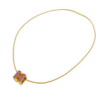 Hermes Necklace Cage D'h Gold Pink — view 2