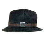 Gucci Lamb Suede Leather Folded Hat L Black — view 2