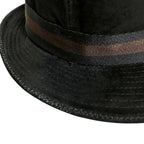 Gucci Lamb Suede Leather Folded Hat L Black — view 4