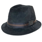 Gucci Lamb Suede Leather Folded Hat L Black