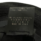 Gucci Lamb Suede Leather Folded Hat L Black — view 7