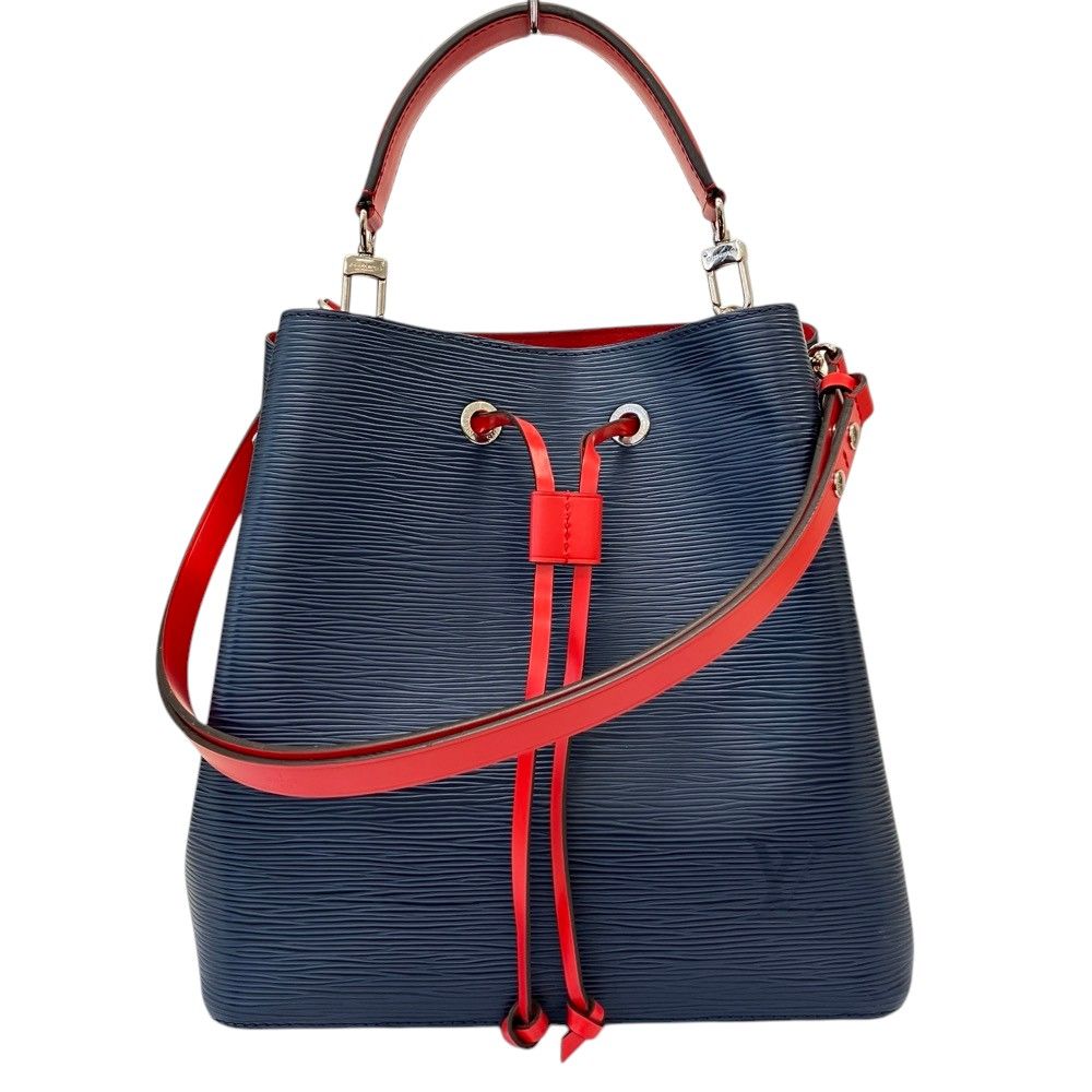 Louis Vuitton Neo Noe MM Epi Leather 2-Way Shoulder Bag Blue Indigo