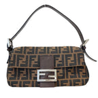 Fendi Zucca Pattern Mamma Bucket Handbag Brown