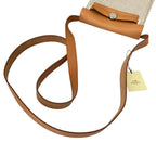 Hermes Herbag TPM Black Canvas Toile H Shoulder Bag Beige — view 6