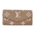 Louis Vuitton Portefeuille Sarah NM Monogram Empreinte Wallet Tourterelle Cream