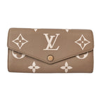 Louis Vuitton Portefeuille Sarah NM Monogram Empreinte Wallet Tourterelle Cream