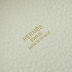 Hermes Picotin Lock PM 18 PM Tote Bag Taurillon Clemence White Gold — view 7