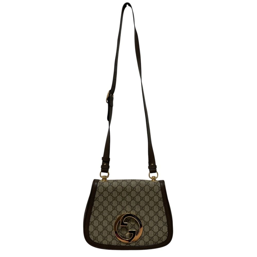 Gucci Blondie GG Supreme Shoulder Bag Beige Brown — view 5