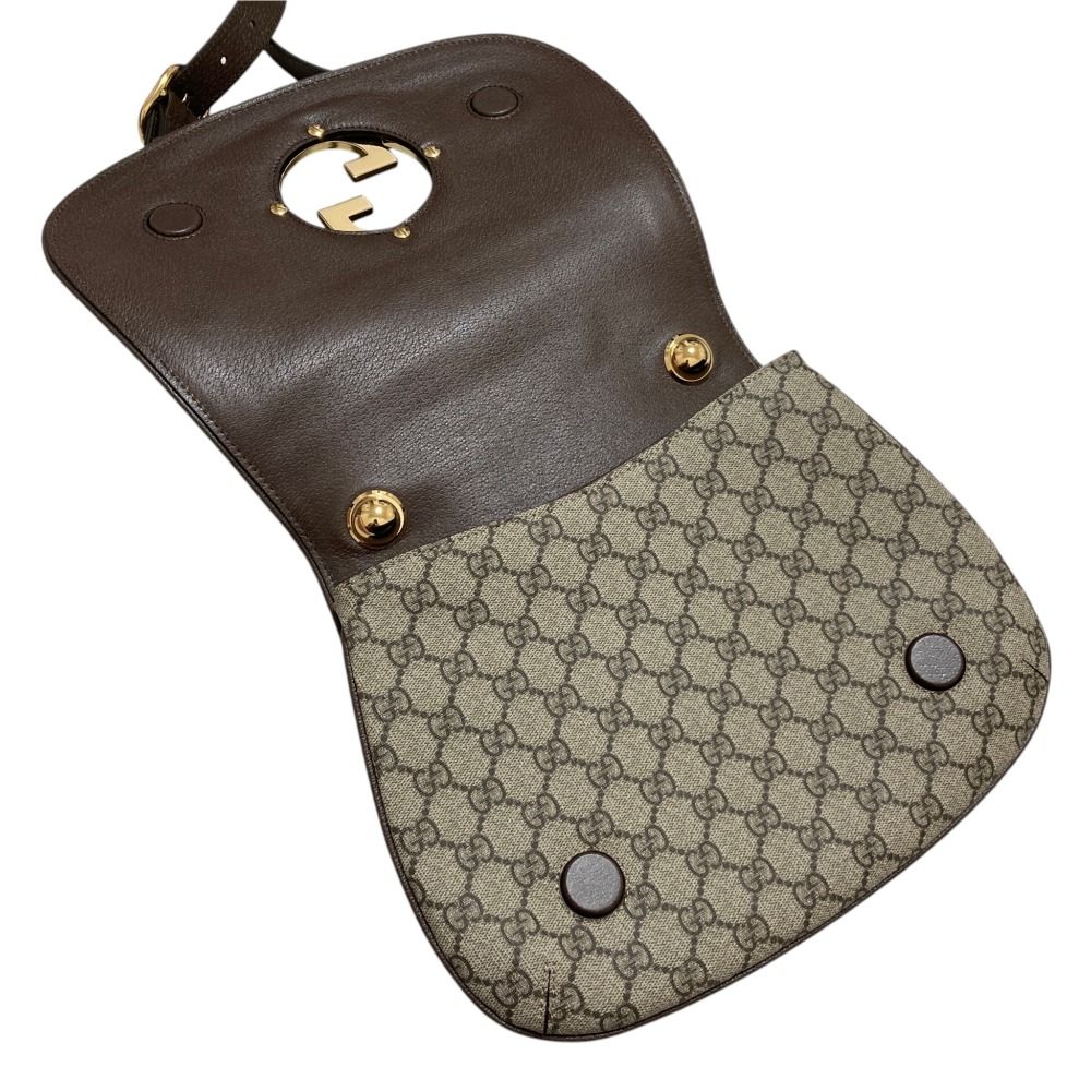 Gucci Blondie GG Supreme Shoulder Bag Beige Brown — view 8