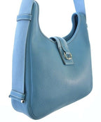 Hermes Sako (1998) Shoulder Bag Blue — view 7