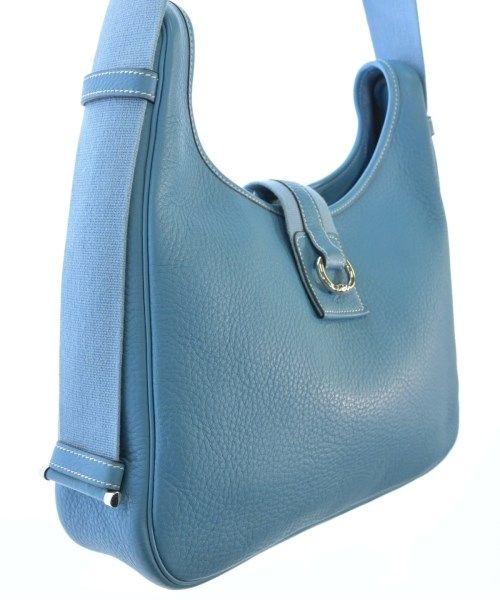 Hermes Sako (1998) Shoulder Bag Blue — view 7