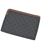 Celine Triomphe Canvas Clutch Pouch Brown — view 2