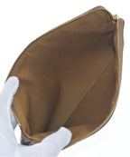 Celine Triomphe Canvas Clutch Pouch Brown — view 3