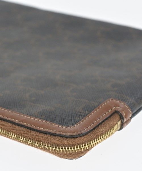 Celine Triomphe Canvas Clutch Pouch Brown — view 7