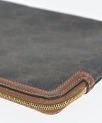 Celine Triomphe Canvas Clutch Pouch Brown — view 7