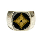 Louis Vuitton Bague Fleur Monogram Ring L Silver