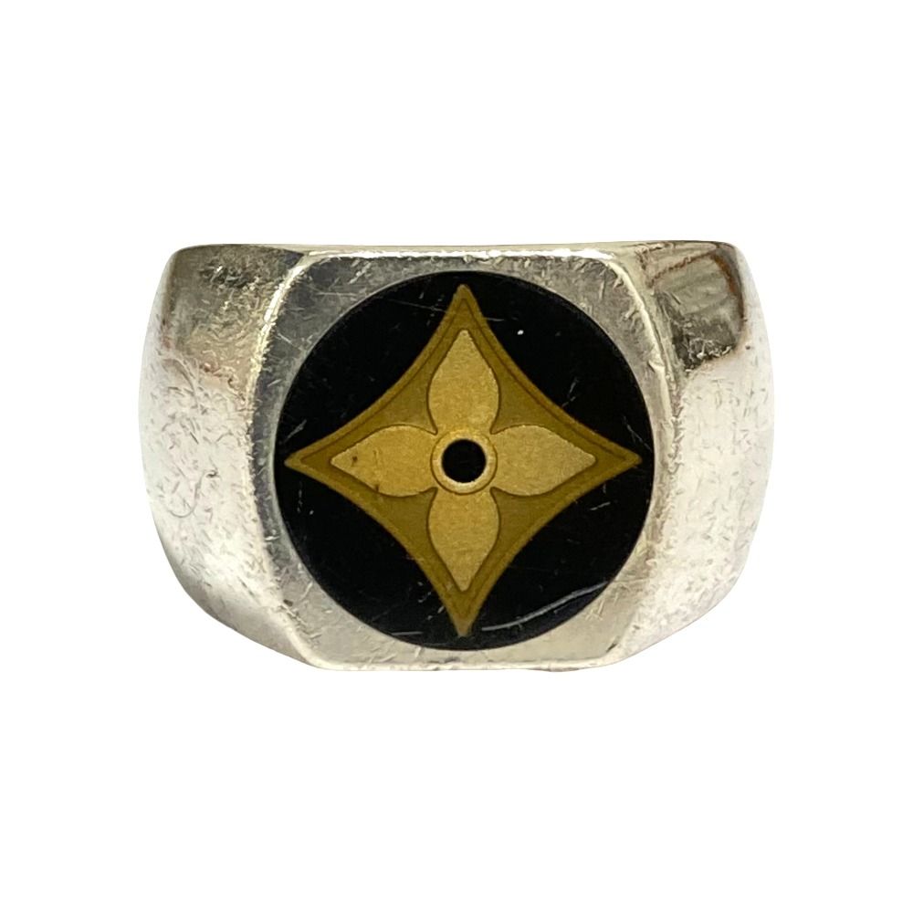 Louis Vuitton Bague Fleur Monogram Ring L Silver