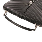 Saint Laurent Paris Carre Medium Leather 2-Way Chain Shoulder Bag Black — view 7