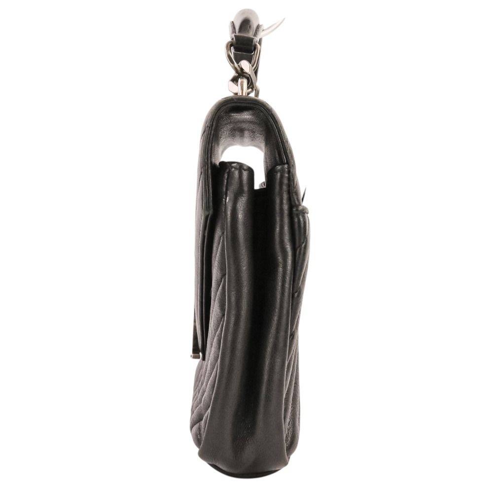 Saint Laurent Paris Carre Medium Leather 2-Way Chain Shoulder Bag Black — view 4