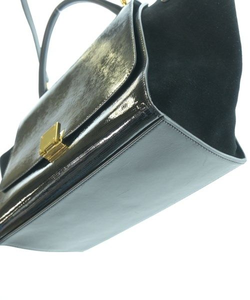 Celine Leather Trapeze Medium Handbag Black — view 6