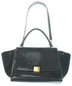 Celine Leather Trapeze Medium Handbag Black — view 3