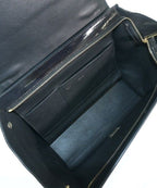 Celine Leather Trapeze Medium Handbag Black — view 4