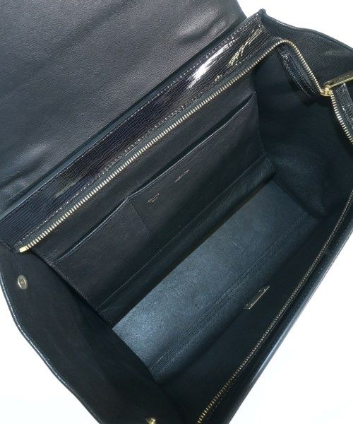 Celine Leather Trapeze Medium Handbag Black — view 4