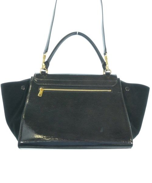 Celine Leather Trapeze Medium Handbag Black — view 2