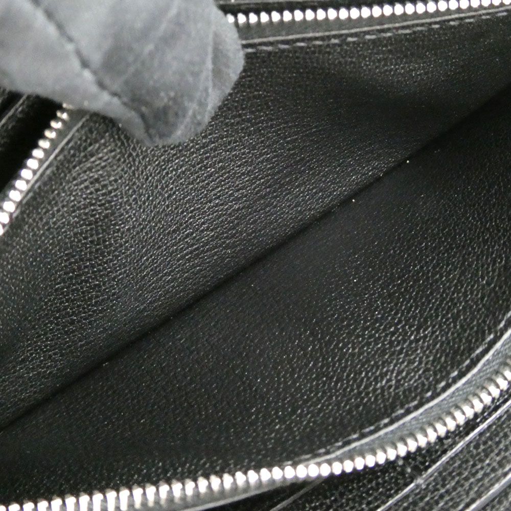 Hermes Azap Long Classic Black Silver Chevre Wallet — view 6