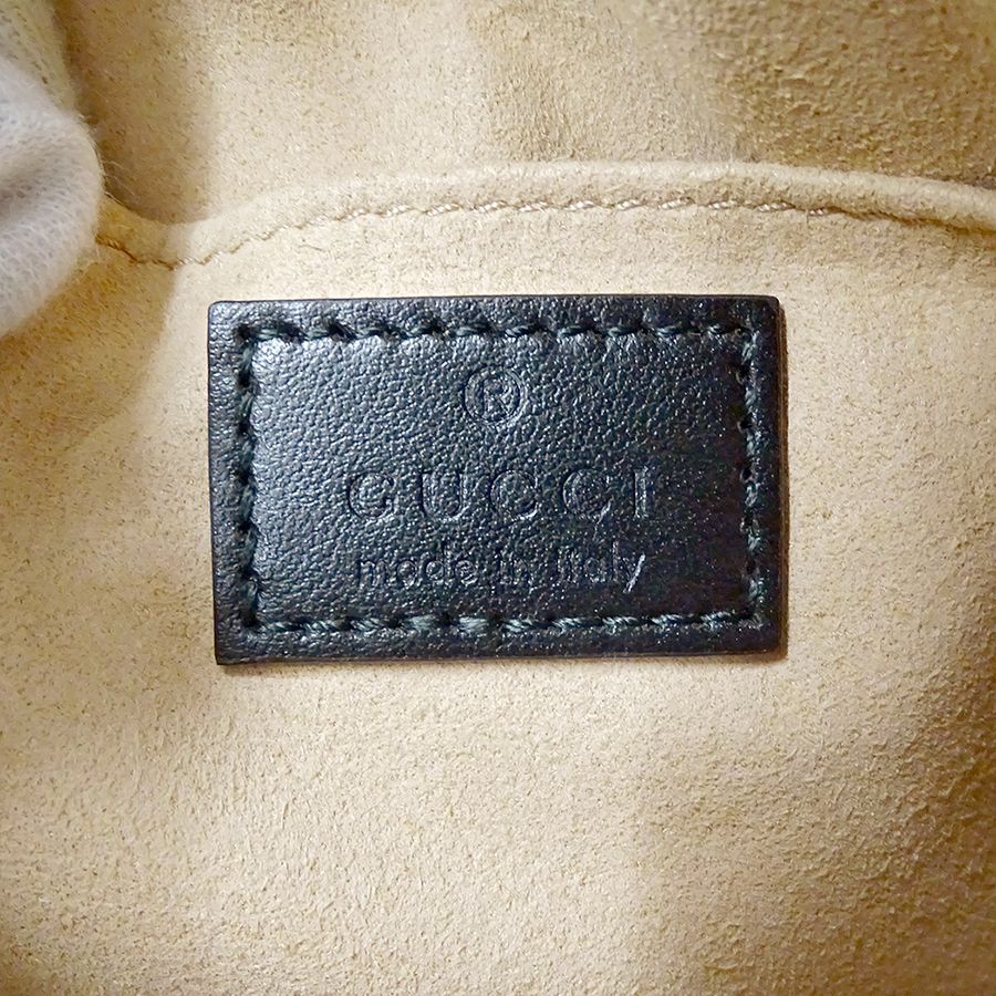 Gucci Shoulder Bag GG Marmont Leather Black Quilted — view 6