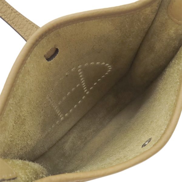 Hermes Shoulder Bag Evelyne TPM 16 Long Taurillon Clemence Dune Silver — view 5