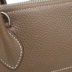 Hermes 2-Way Bag Bolide 31 Taurillon Clemence Etoupe Silver Greige Shoulder — view 8