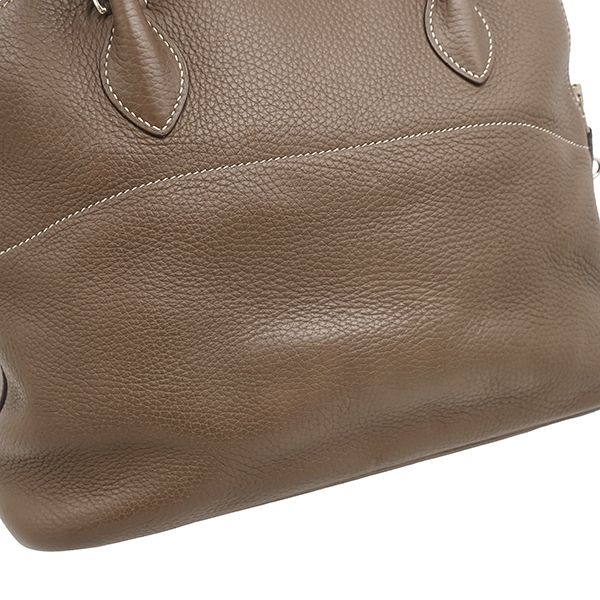 Hermes 2-Way Bag Bolide 31 Taurillon Clemence Etoupe Silver Greige Shoulder — view 7