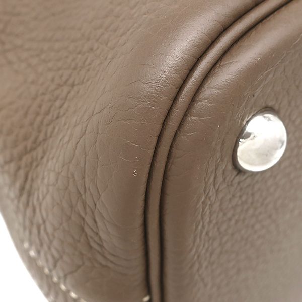 Hermes 2-Way Bag Bolide 31 Taurillon Clemence Etoupe Silver Greige Shoulder — view 4