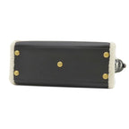Louis Vuitton 2-Way Bag on My Side MM Leather Shearling Black White Gold Fur — view 3