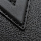 Louis Vuitton 2-Way Bag on My Side MM Leather Shearling Black White Gold Fur — view 6
