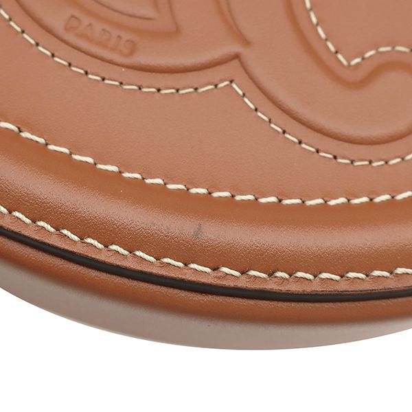 Celine Shoulder Bag Oval Perth Cuir Triomphe Leather Tan Gold Brown Mini — view 5