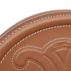 Celine Shoulder Bag Oval Perth Cuir Triomphe Leather Tan Gold Brown Mini — view 6
