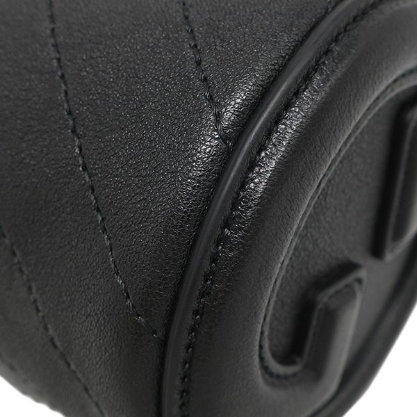 Gucci Shoulder Bag Blondie Leather Black Silver Interlocking — view 4