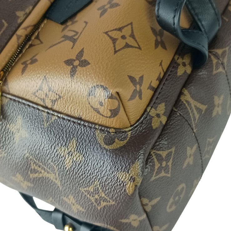 Louis Vuitton Backpack Palm Springs PM Brown Monogram Reverse Gold — view 5