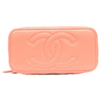 Chanel Pink Lambskin Top Handle Vanity — view 5