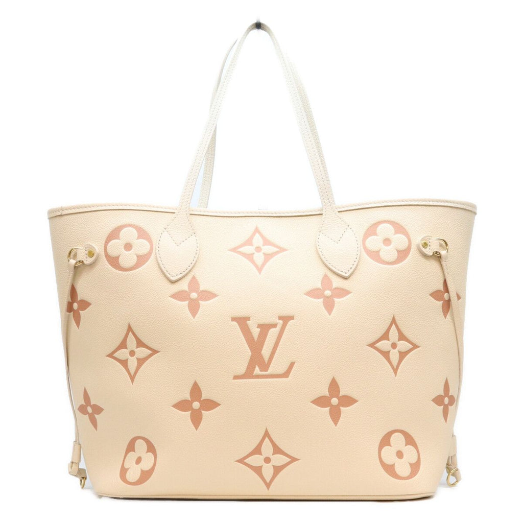 Louis Vuitton Empreinte Cream Rose Trianon Neverfull MM Tote Bag